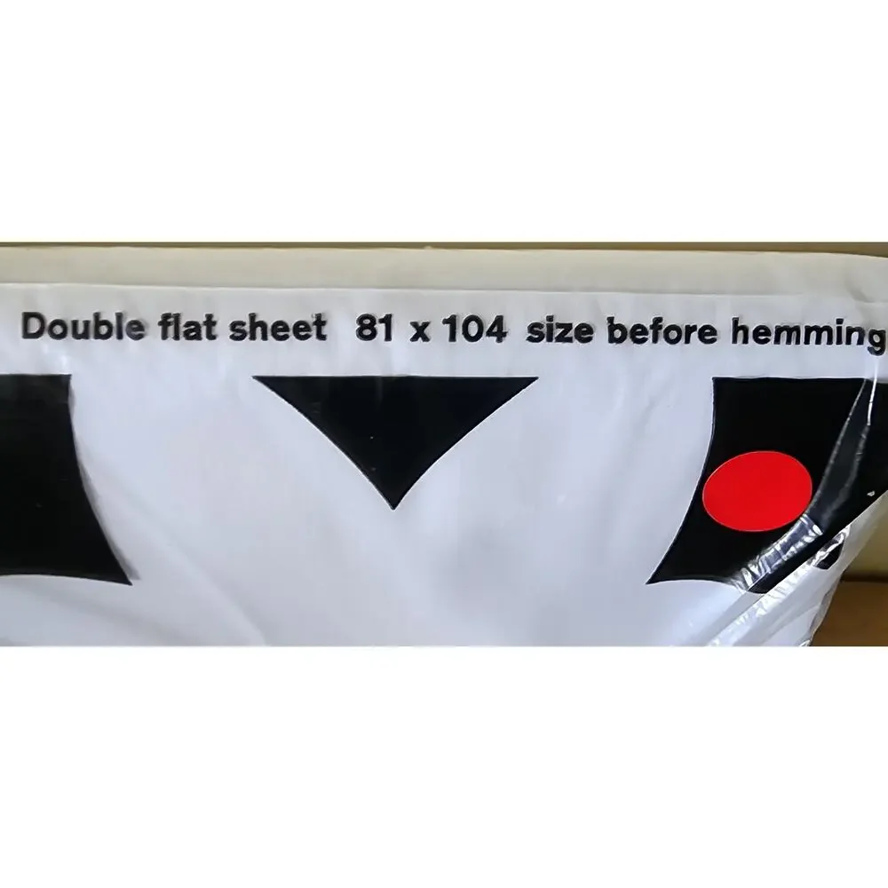 Vintage Tastemaker by Mohawk No Iron Muslin Double Flat Sheet White NIP USA